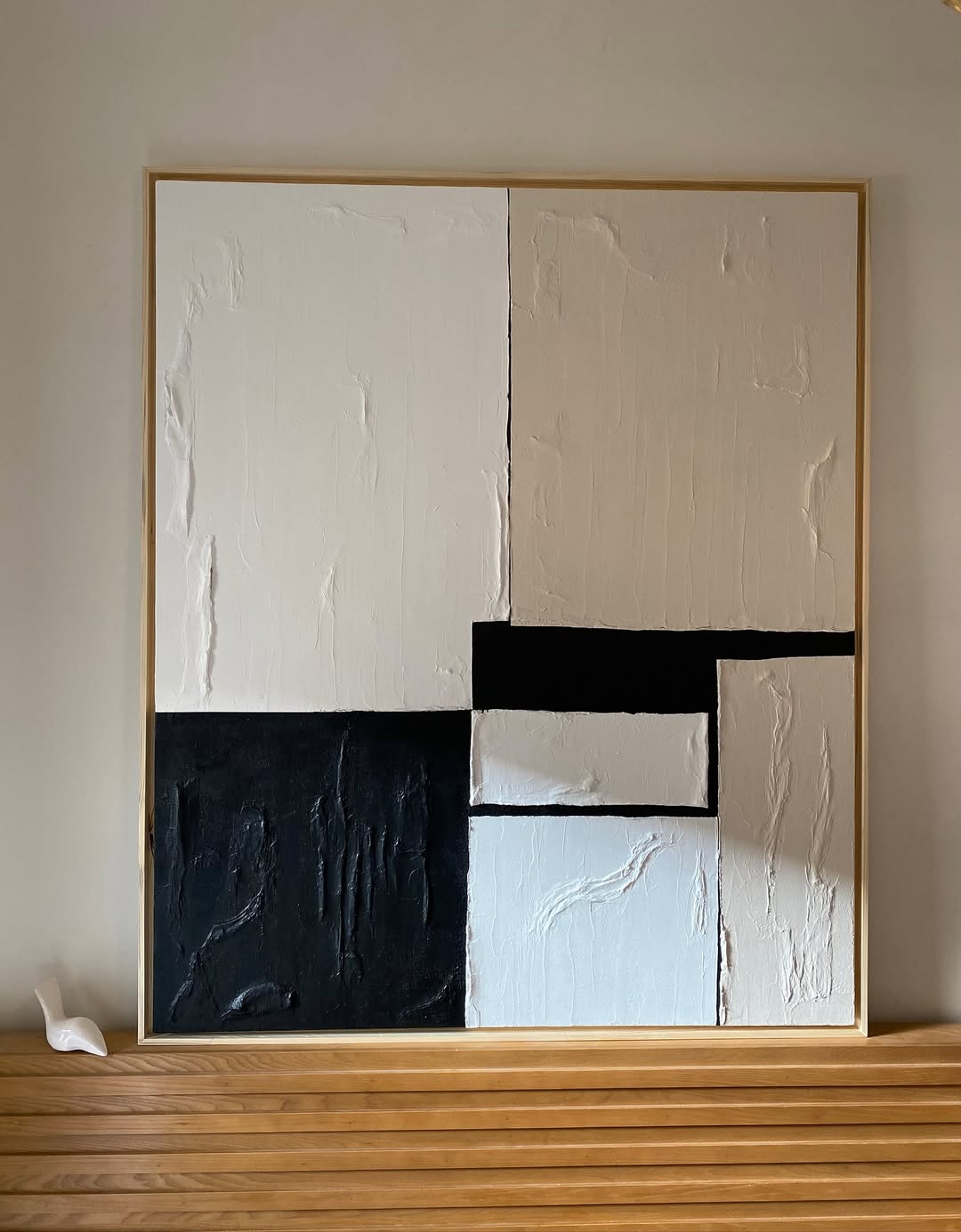 تابلو برجسته مدرن ترکیب رنگ خنثی